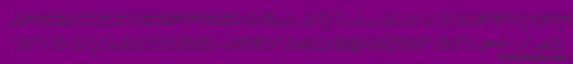 SpaceRanger3DRegular Font – Black Fonts on Purple Background