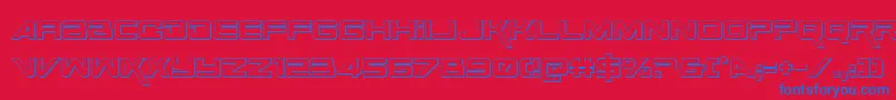 SpaceRanger3DRegular Font – Blue Fonts on Red Background