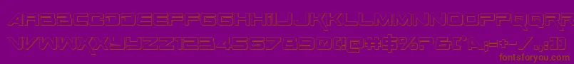 SpaceRanger3DRegular Font – Brown Fonts on Purple Background