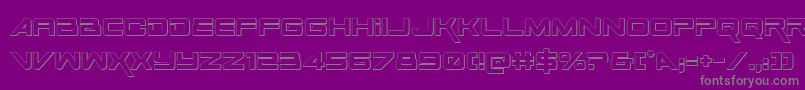 SpaceRanger3DRegular Font – Gray Fonts on Purple Background