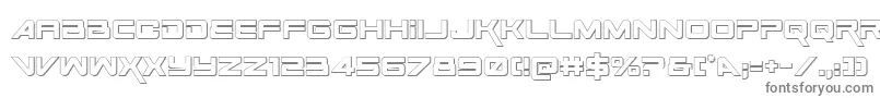 SpaceRanger3DRegular Font – Gray Fonts on White Background