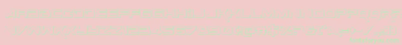 SpaceRanger3DRegular Font – Green Fonts on Pink Background