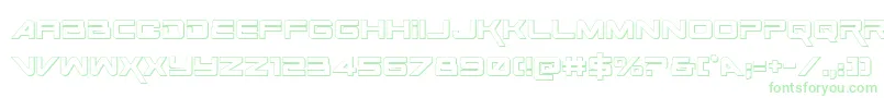 SpaceRanger3DRegular Font – Green Fonts on White Background