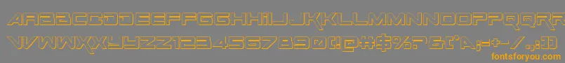 Шрифт SpaceRanger3DRegular – оранжевые шрифты на сером фоне