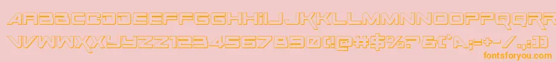 SpaceRanger3DRegular Font – Orange Fonts on Pink Background