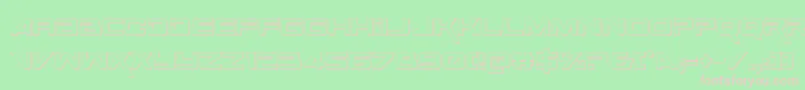 SpaceRanger3DRegular Font – Pink Fonts on Green Background