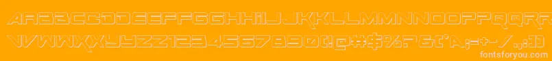 SpaceRanger3DRegular Font – Pink Fonts on Orange Background