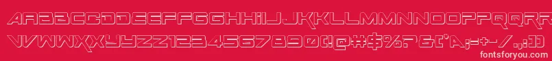 SpaceRanger3DRegular Font – Pink Fonts on Red Background