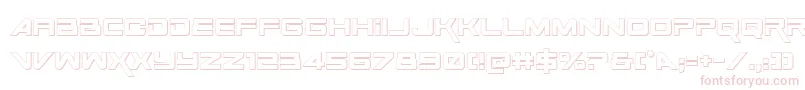 SpaceRanger3DRegular Font – Pink Fonts on White Background