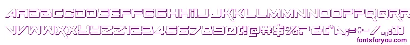 SpaceRanger3DRegular Font – Purple Fonts on White Background