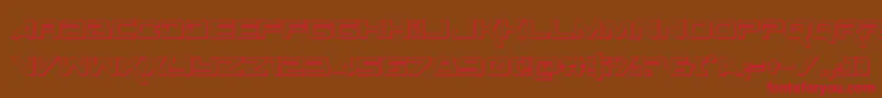 SpaceRanger3DRegular Font – Red Fonts on Brown Background