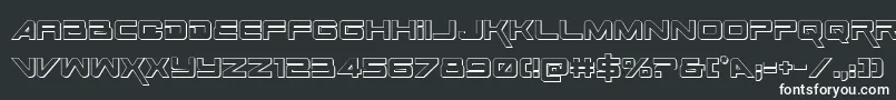 SpaceRanger3DRegular Font – White Fonts on Black Background