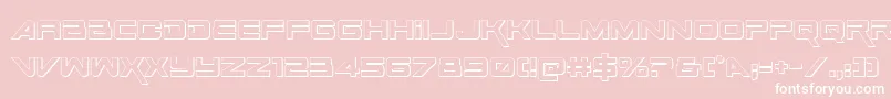 SpaceRanger3DRegular Font – White Fonts on Pink Background