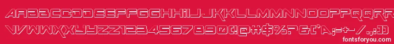 SpaceRanger3DRegular Font – White Fonts on Red Background