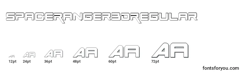 Размеры шрифта SpaceRanger3DRegular