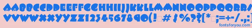 Beeskneesbtt Font – Blue Fonts on Pink Background