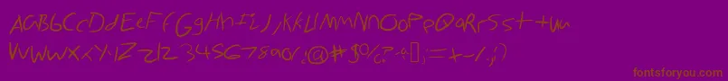 CartoonyWorldoz Font – Brown Fonts on Purple Background