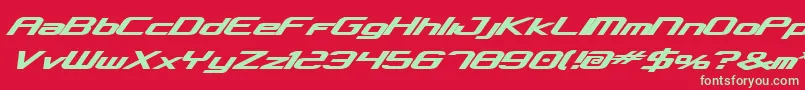 Concielian Bold Font – Green Fonts on Red Background