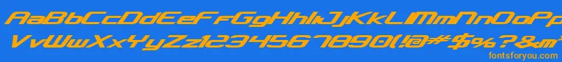 Concielian Bold Font – Orange Fonts on Blue Background