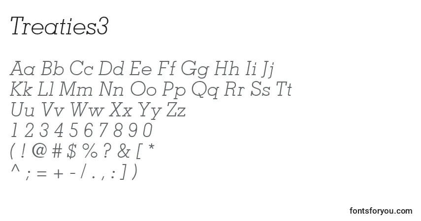 Fuente Treaties3 - alfabeto, números, caracteres especiales