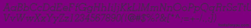 Czcionka Treaties3 – czarne czcionki na fioletowym tle