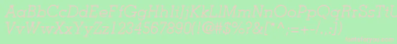 Treaties3 Font – Pink Fonts on Green Background