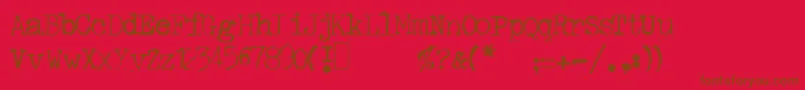 Шрифт Haldanor – коричневые шрифты на красном фоне