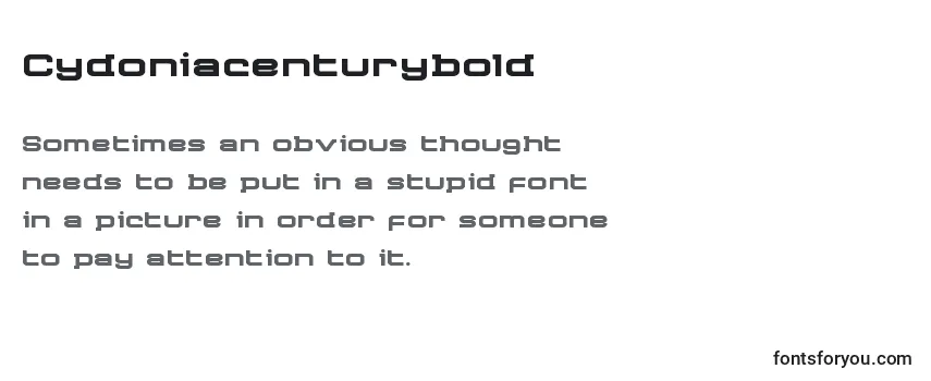 Review of the Cydoniacenturybold Font