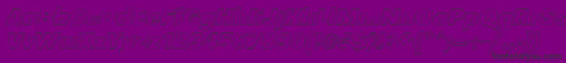 GroteskouBolditalic Font – Black Fonts on Purple Background