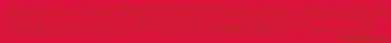 GroteskouBolditalic Font – Brown Fonts on Red Background