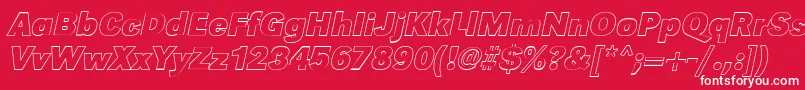 GroteskouBolditalic Font – White Fonts on Red Background