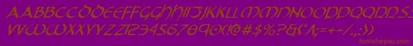 Tristrami Font – Brown Fonts on Purple Background