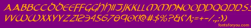 Tristrami Font – Orange Fonts on Purple Background