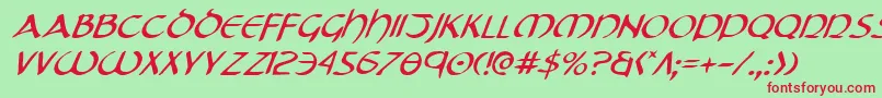 Tristrami Font – Red Fonts on Green Background