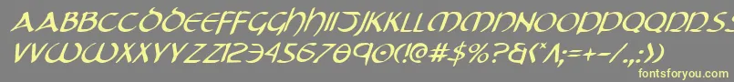 Tristrami Font – Yellow Fonts on Gray Background