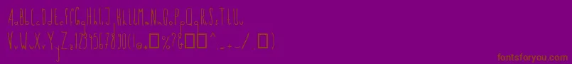 フォントFlamingo54 – 紫色の背景に茶色のフォント