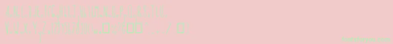 Flamingo54-fontti – vihreät fontit vaaleanpunaisella taustalla