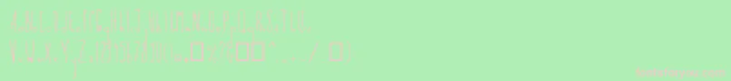 フォントFlamingo54 – 緑の背景にピンクのフォント
