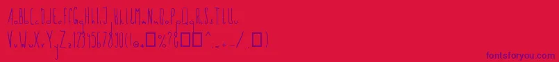 フォントFlamingo54 – 赤い背景に紫のフォント