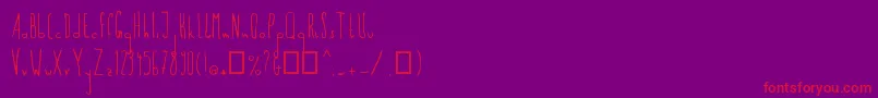 フォントFlamingo54 – 紫の背景に赤い文字