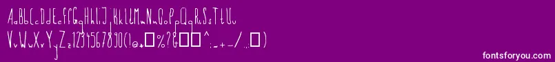 フォントFlamingo54 – 紫の背景に白い文字