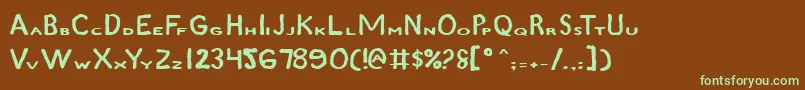 Zame Font – Green Fonts on Brown Background