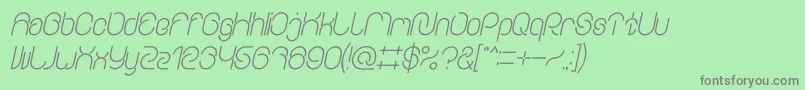 EverythingBoldItalic Font – Gray Fonts on Green Background