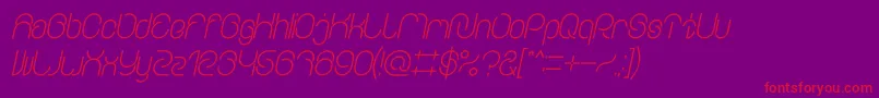 EverythingBoldItalic-Schriftart – Rote Schriften auf violettem Hintergrund