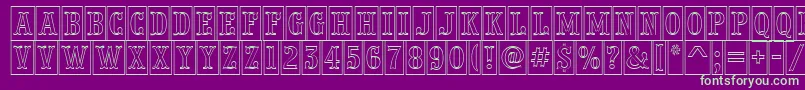 APresentumnrcmotl Font – Green Fonts on Purple Background