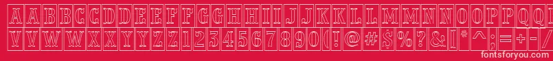 APresentumnrcmotl Font – Pink Fonts on Red Background