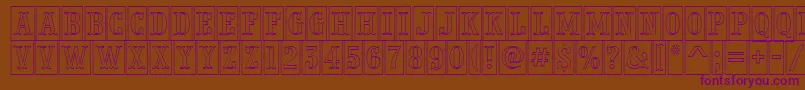 APresentumnrcmotl Font – Purple Fonts on Brown Background