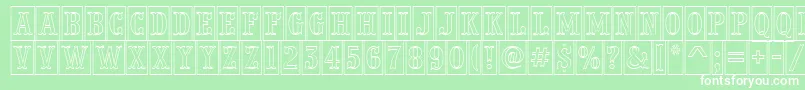 APresentumnrcmotl Font – White Fonts on Green Background