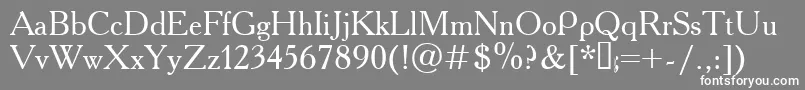 フォントAcademy.Kz – 灰色の背景に白い文字