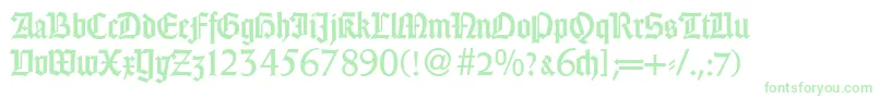 WeingothikdbNormal Font – Green Fonts on White Background